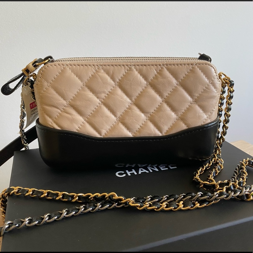 Chanel 18C Gabrielle WOC wallet on a chain bag